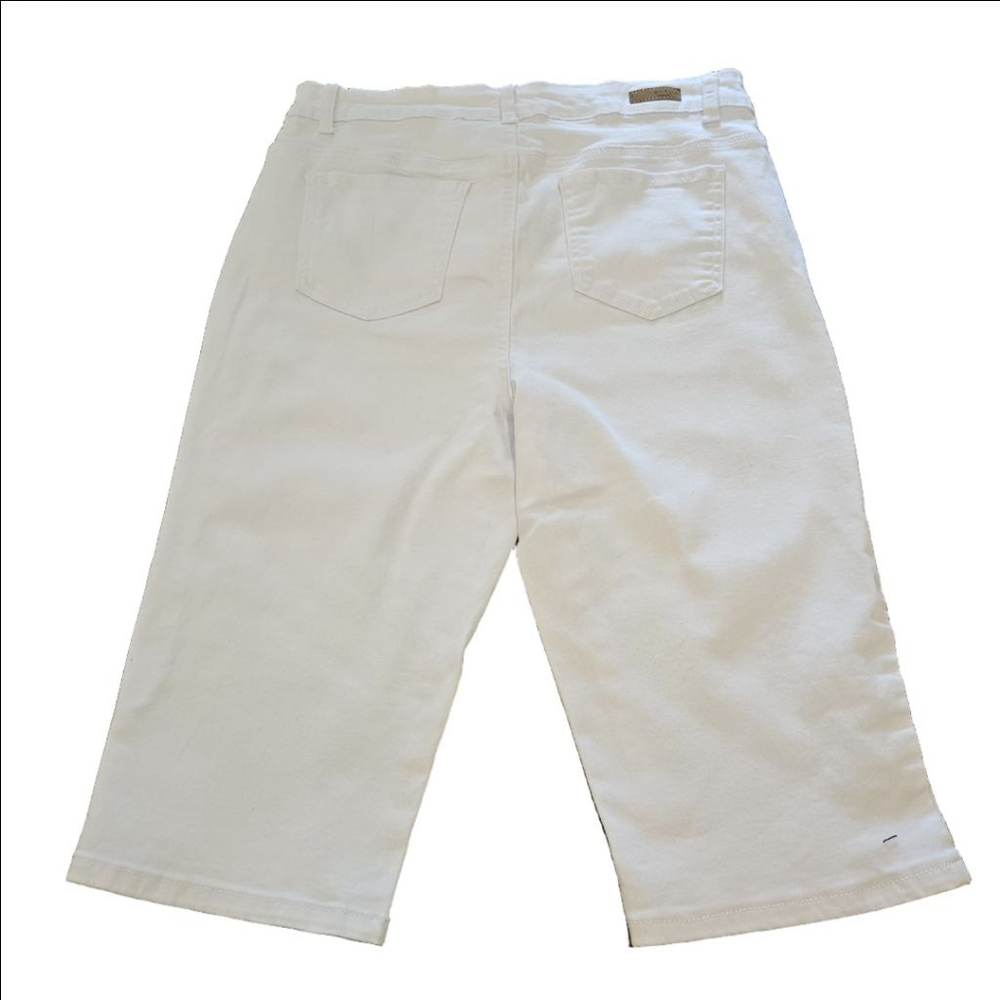 Women's BLEU Capri Pants Size 14P White - Picture 4 of 9